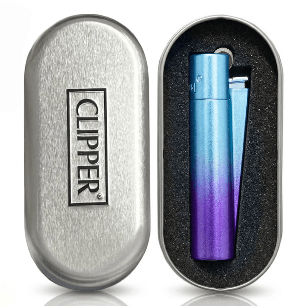 Clipper Metal BLUE GRADIENT MATTE with giftbox 